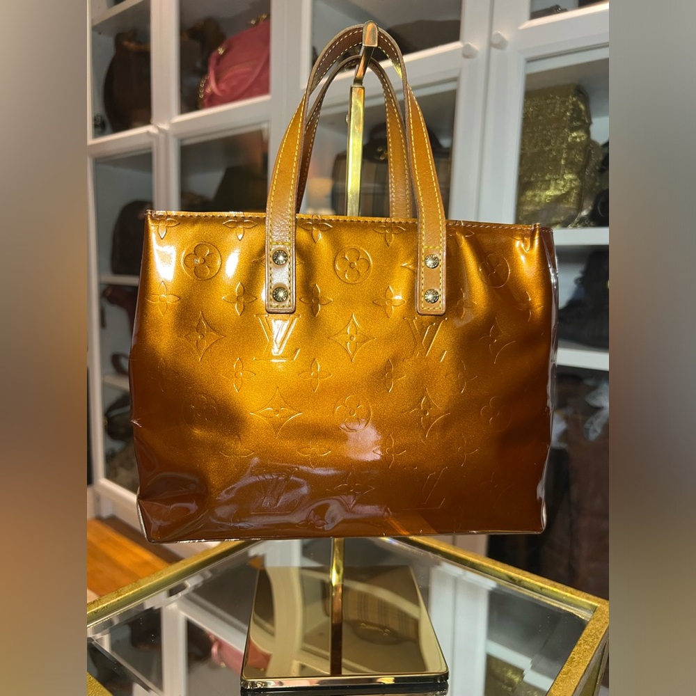Rare Bronze Louis Vuitton Monogram Vernis Reade PM Tote